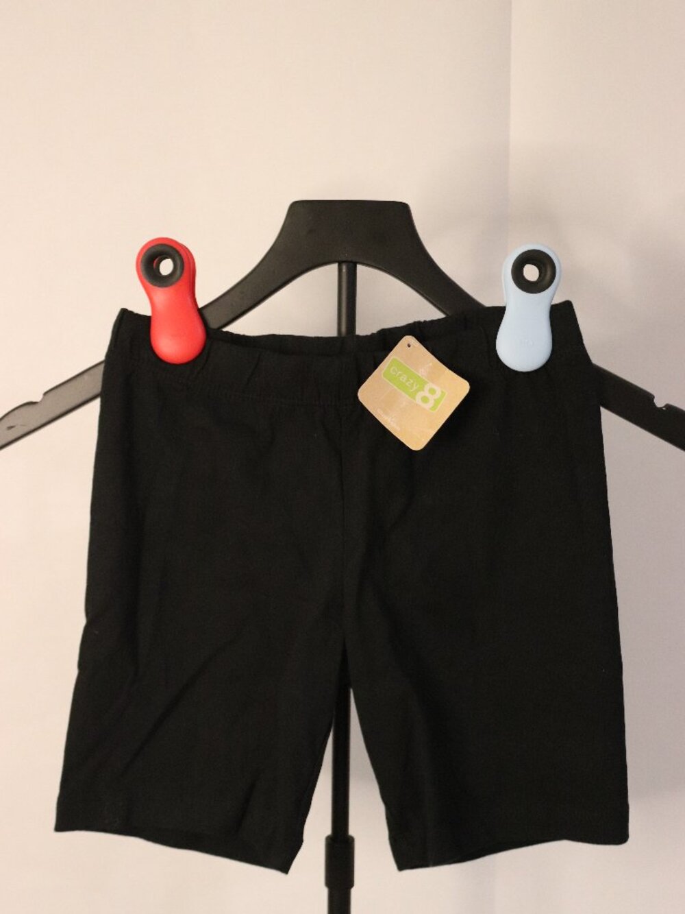 NWT Crazy 8 Girls Black Bike Shorts Sz L (10-12)